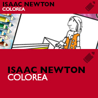 Colorea a Isaac Newton